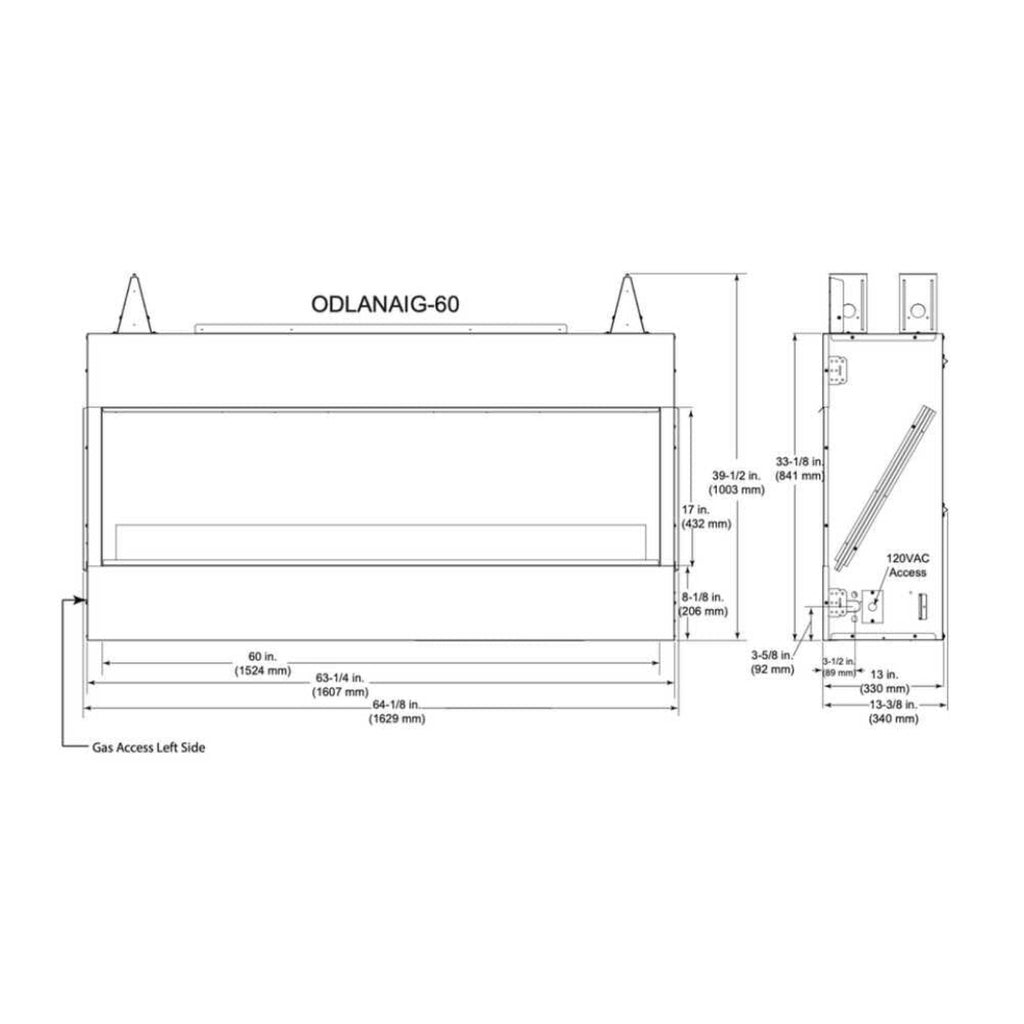 Majestic Lanai 48" Linear Outdoor Gas Fireplace