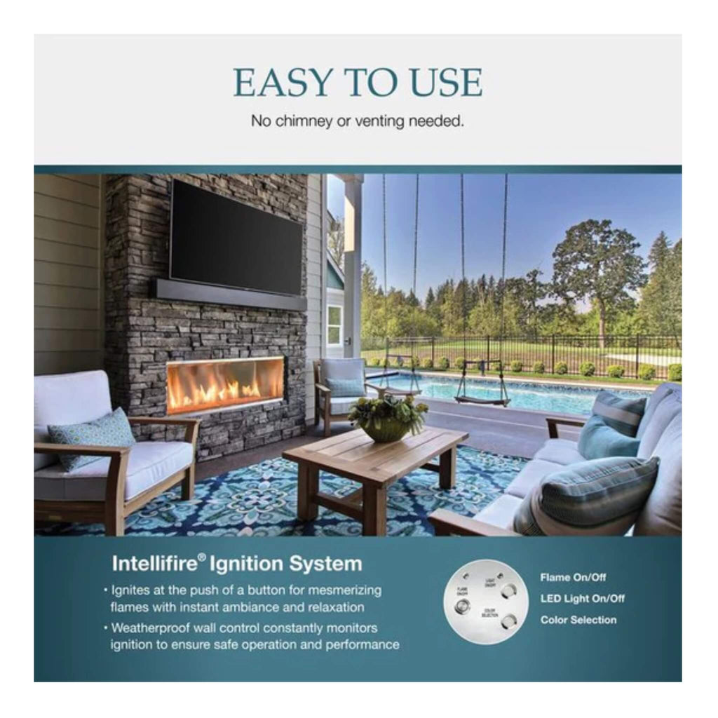 Majestic Lanai 48" Linear Outdoor Gas Fireplace