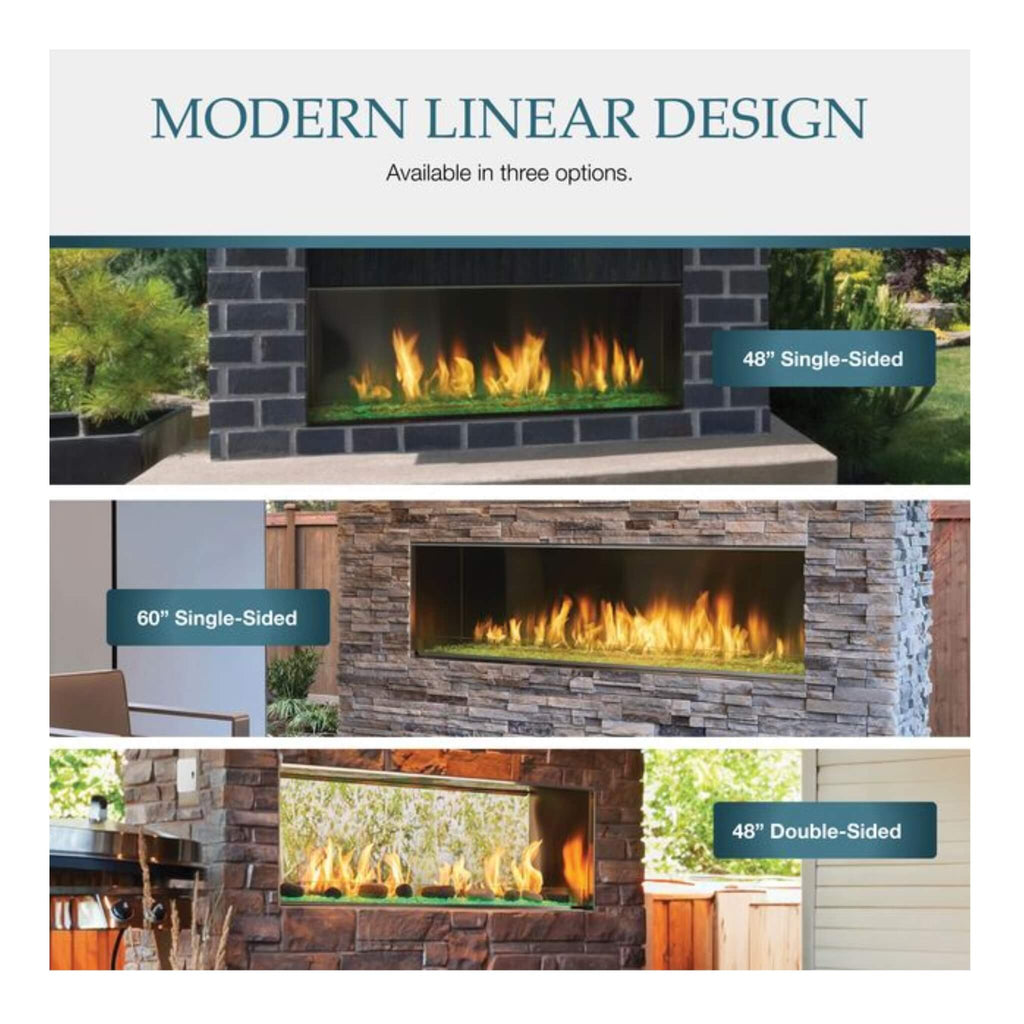 Majestic Lanai 48" Linear Outdoor Gas Fireplace