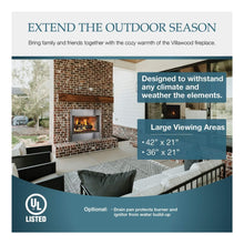 Load image into Gallery viewer, Majestic Villawood 42” Outdoor Wood-Burning Fireplace