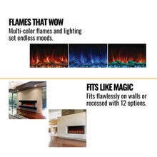 Load image into Gallery viewer, Modern Flames Landscape Pro Multi 120-Inch Linear Multi-Sided Electric Fireplace