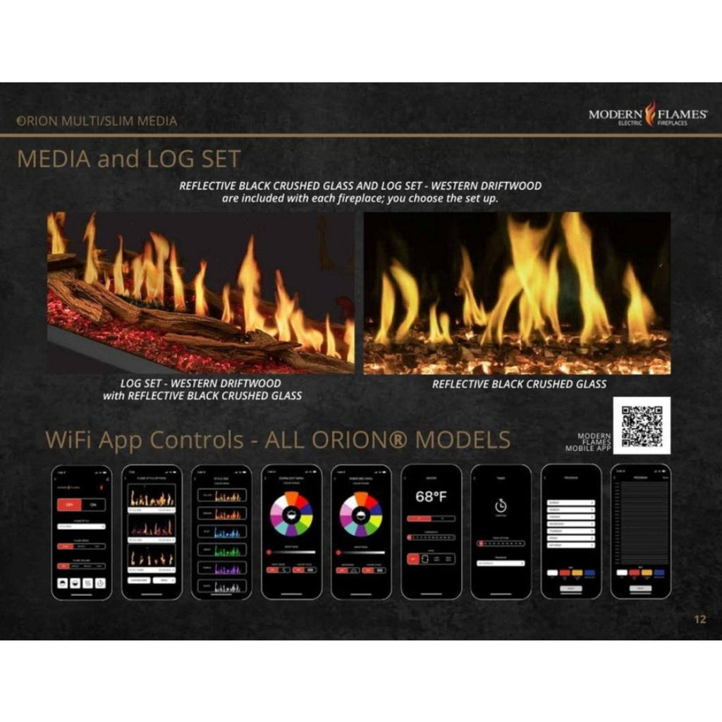 Modern Flames Orion Multi 100” Multi-Sided Electric Fireplace