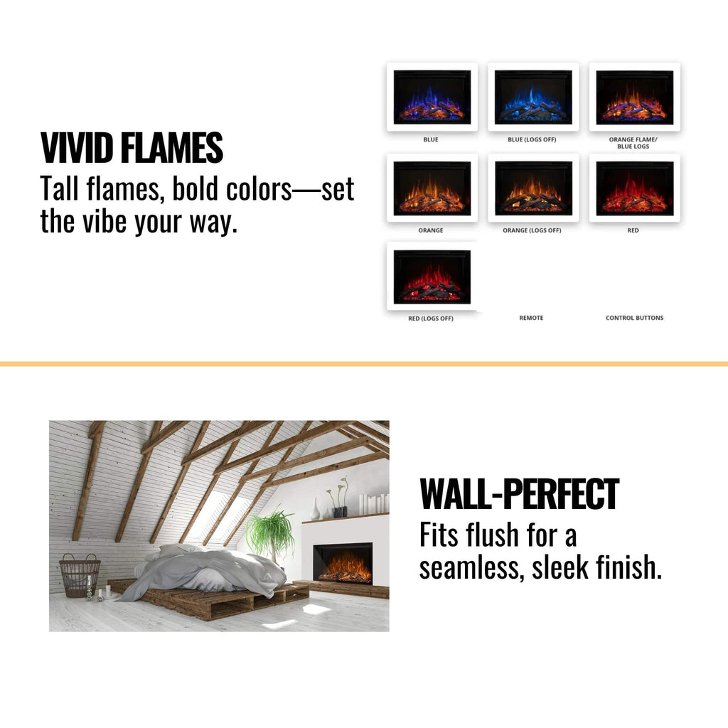 Modern Flames Redstone 54-Inch Built-In Traditional Electric Fireplace