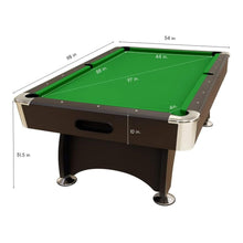 Load image into Gallery viewer, 8FT Modern Green Felt Billiard Pool Table With Automatic Ball Return And Accessories Kit (SAK24870)