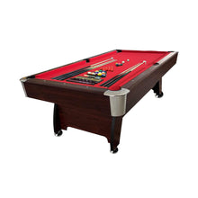 Load image into Gallery viewer, 8FT Modern Red Felt Billiard Pool Table With Automatic Ball Return And Accessories Kit (SAK76139)