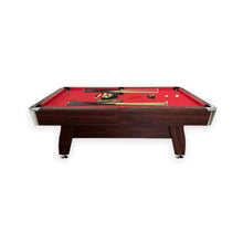 Load image into Gallery viewer, 8FT Modern Red Felt Billiard Pool Table With Automatic Ball Return And Accessories Kit (SAK76139)
