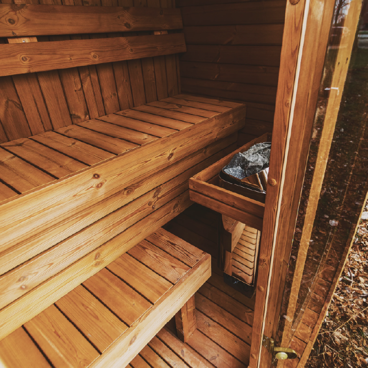 Luxury ThermoWood Outdoor Sauna – MW12 Backyard Wellness Cabin