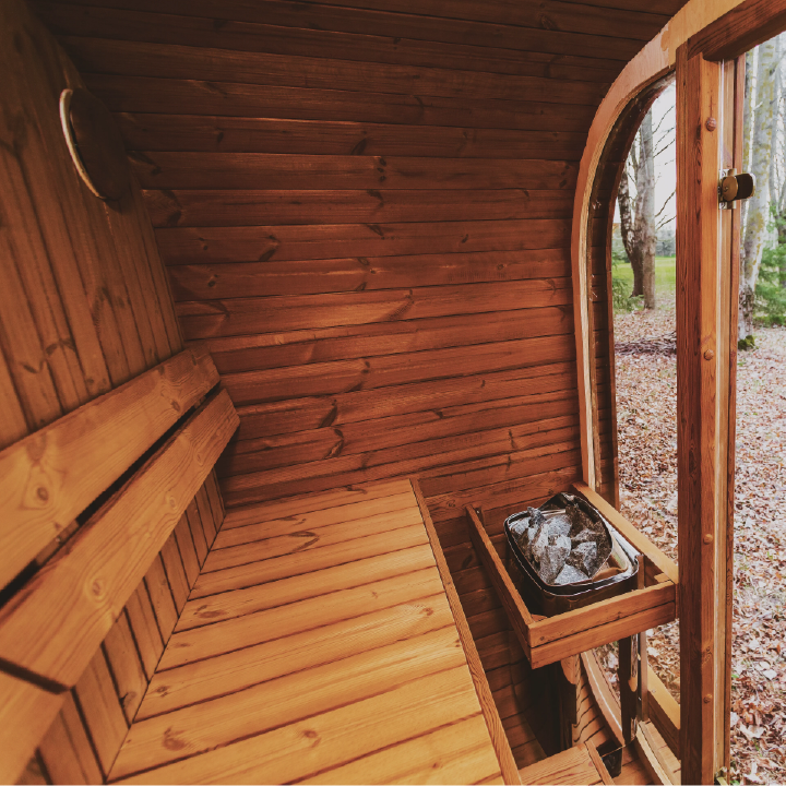 Luxury ThermoWood Outdoor Sauna – MW12 Backyard Wellness Cabin