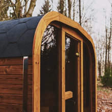 Load image into Gallery viewer, Luxury ThermoWood Outdoor Sauna – MW12 Backyard Wellness Cabin