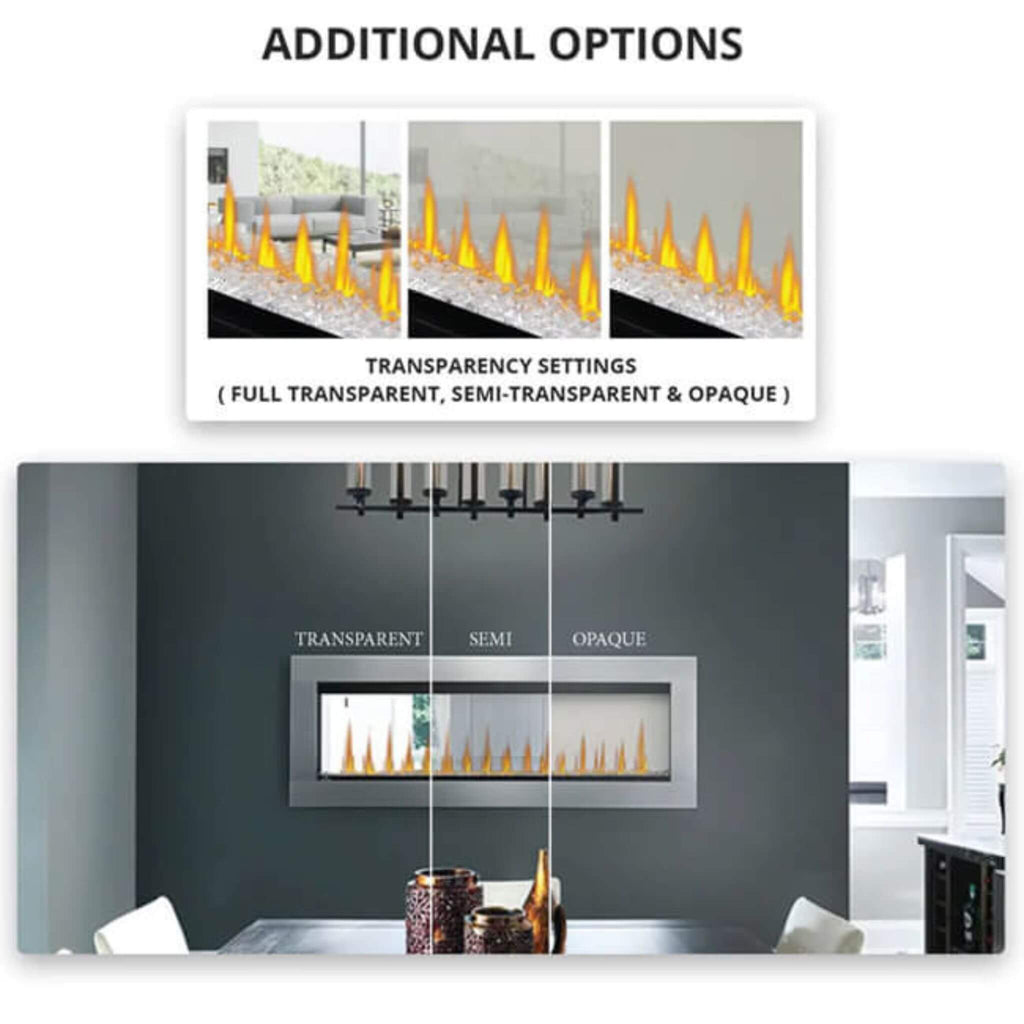 Napoleon Clearion Elite 60” See-Through Electric Fireplace