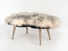 Freeform Icelandic Bench (Grey and White)