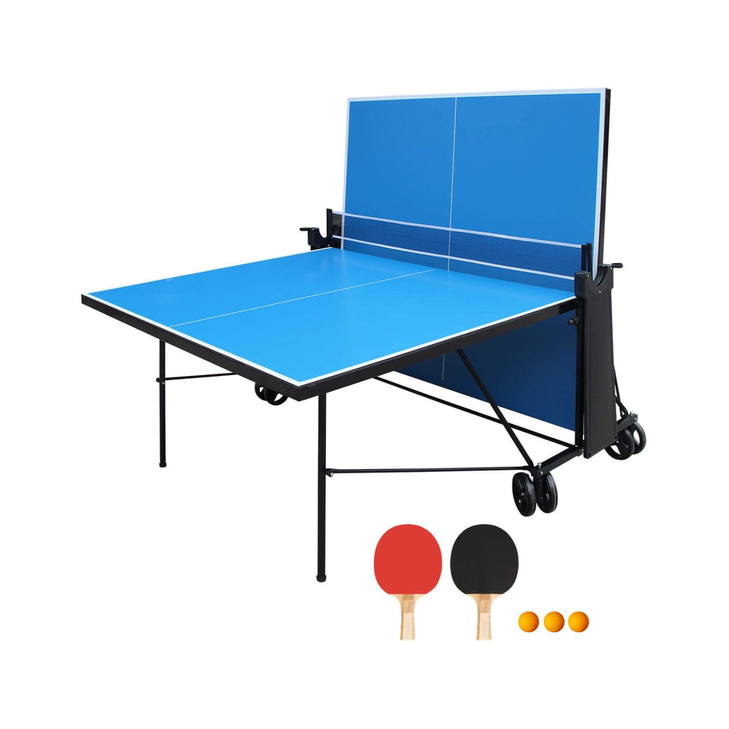 108” Full-Size Outdoor Table Tennis Table Set