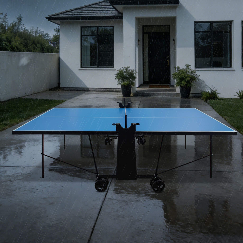 108” Full-Size Outdoor Table Tennis Table Set