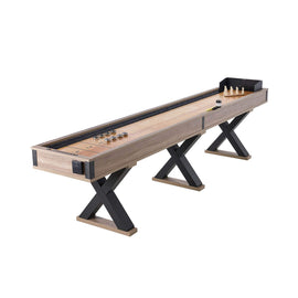 9-Foot 2-in-1 Shuffleboard & Bowling Game Table
