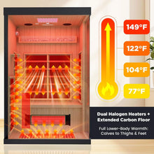 Load image into Gallery viewer, Thermora Pandora Premium 2-Person Indoor Infrared Sauna With Red Light Therapy And Himalayan Salt Rocks (SAK67305)