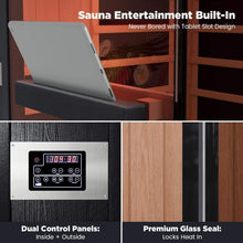 Load image into Gallery viewer, Thermora Pandora Premium 2-Person Indoor Infrared Sauna With Red Light Therapy And Himalayan Salt Rocks (SAK67305)