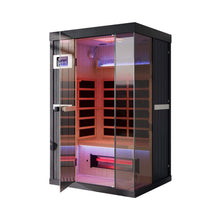 Load image into Gallery viewer, Thermora Pandora Premium 2-Person Indoor Infrared Sauna With Red Light Therapy And Himalayan Salt Rocks (SAK67305)