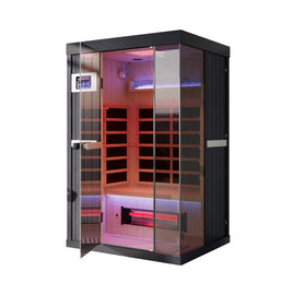Thermora Pandora Premium 2-Person Indoor Infrared Sauna With Red Light Therapy And Himalayan Salt Rocks (SAK67305)
