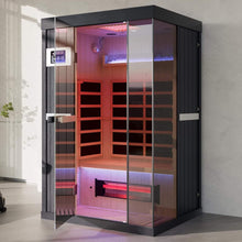 Load image into Gallery viewer, Thermora Pandora Premium 2-Person Indoor Infrared Sauna With Red Light Therapy And Himalayan Salt Rocks (SAK67305)