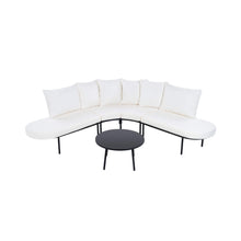 Load image into Gallery viewer, Half-Moon 6-Person Curved Outdoor Sofa Set with Coffee Table
