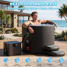 Load image into Gallery viewer, 120-Gallon XL Cold Plunge Tub with 1/3 HP Chiller &amp; Filter