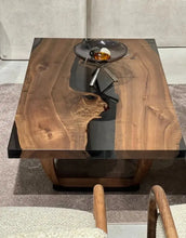 Load image into Gallery viewer, Resin Coffee Table With Walnut Legs