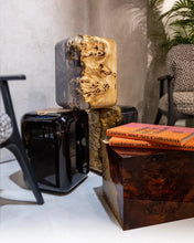 Load image into Gallery viewer, Resin Cube Side Table, Epoxy Wood Stool, Cube Accent Table