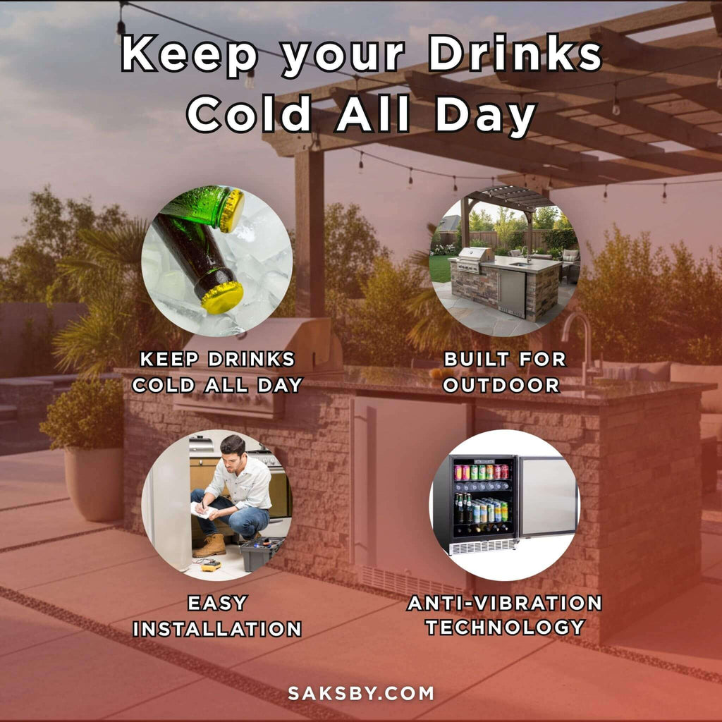 Summerset 24" Outdoor Refrigerator with Anti-Vibration System