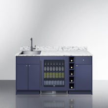 Load image into Gallery viewer, Summit Oasis 68" Wet Bar Kitchenette with Beverage Fridge