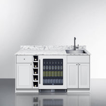 Load image into Gallery viewer, Summit Oasis 68" Wet Bar Kitchenette with Beverage Fridge