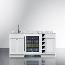 Load image into Gallery viewer, Summit Oasis 68" Wet Bar Kitchenette with Beverage Fridge