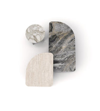 Load image into Gallery viewer, Argo Sculptural Coffee Table Set – Luxury Stone Center Tables for Modern Mancaves