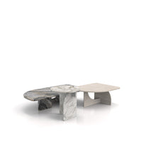 Load image into Gallery viewer, Argo Sculptural Coffee Table Set – Luxury Stone Center Tables for Modern Mancaves