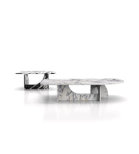 Load image into Gallery viewer, Argo Sculptural Coffee Table Set – Luxury Stone Center Tables for Modern Mancaves