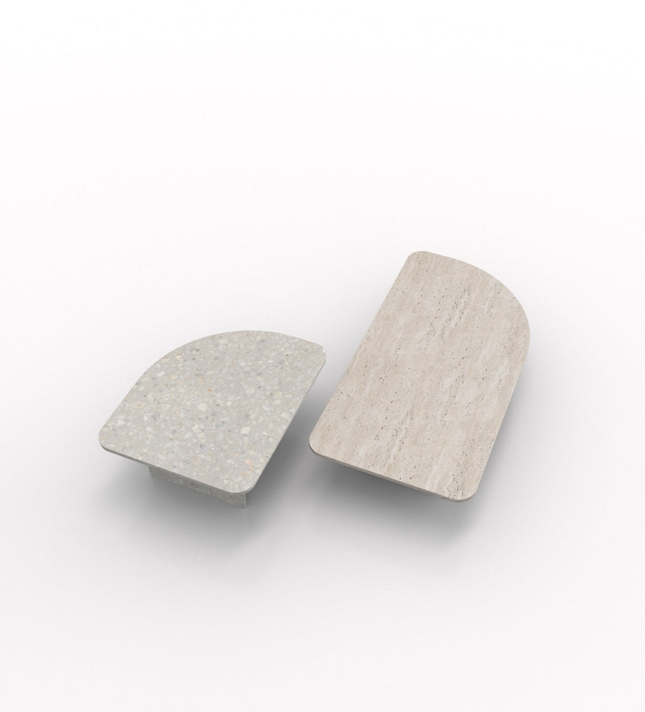 Argo Sculptural Coffee Table Set – Luxury Stone Center Tables for Modern Mancaves