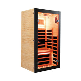Thermora™ Single-Person American White Oak Infrared Sauna Cabin