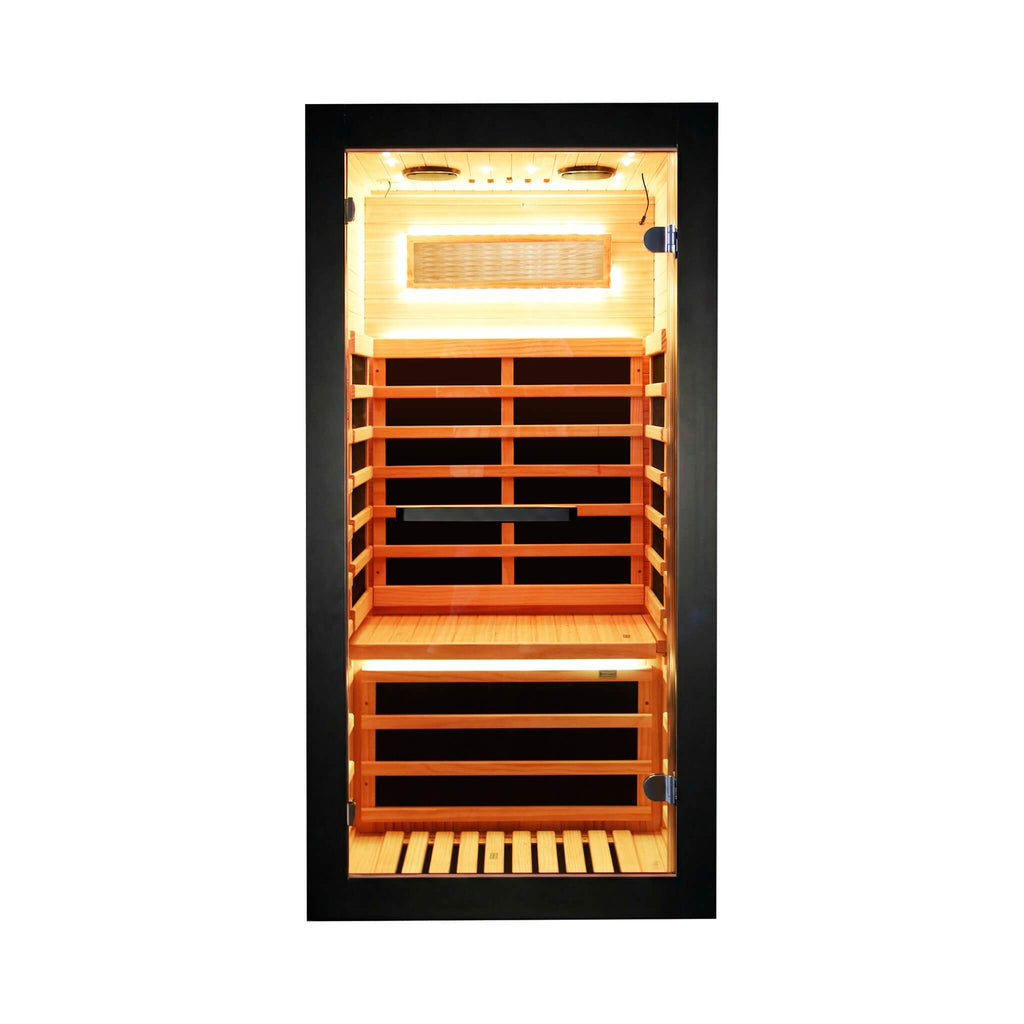Thermora™ Single-Person American White Oak Infrared Sauna Cabin