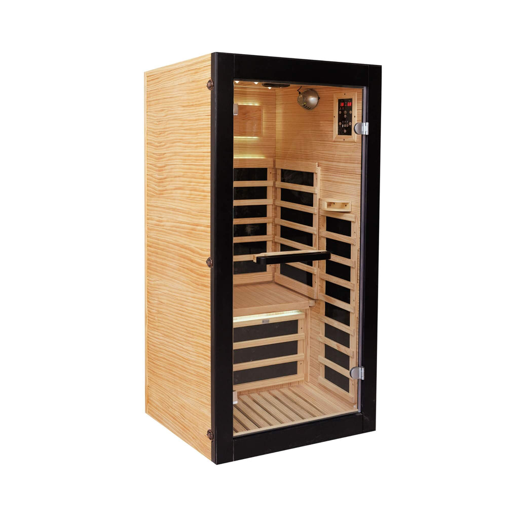 Thermora™ Single-Person American White Oak Infrared Sauna Cabin
