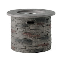 Load image into Gallery viewer, 32" Round Concrete Propane Fire Pit Table – Gray