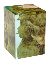 Load image into Gallery viewer, Resin Cube Side Table, Epoxy Wood Stool, Cube Accent Table