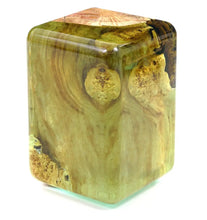 Load image into Gallery viewer, Resin Cube Side Table, Epoxy Wood Stool, Cube Accent Table