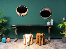 Load image into Gallery viewer, Resin Cube Side Table, Epoxy Wood Stool, Cube Accent Table