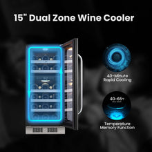 Load image into Gallery viewer, Whynter 29-Bottle Dual Zone Wine Fridge | BSR-029DW