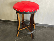 Load image into Gallery viewer, Whiskey &amp; Wine Barrel Bistro Pub Set — Glass Top, Foot Rail