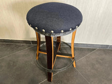 Load image into Gallery viewer, Whiskey &amp; Wine Barrel Bistro Pub Set — Glass Top, Foot Rail