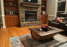 Load image into Gallery viewer, Whiskey &amp; Wine Barrel Coffee Table — Glass Top, Hidden Storage