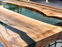 Load image into Gallery viewer, Custom Resin River Walnut Coffee Table | Voronoi Collection