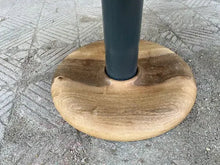 Load image into Gallery viewer, Custom Round Epoxy Resin Walnut Dining - Kitchen Table With Wood Base